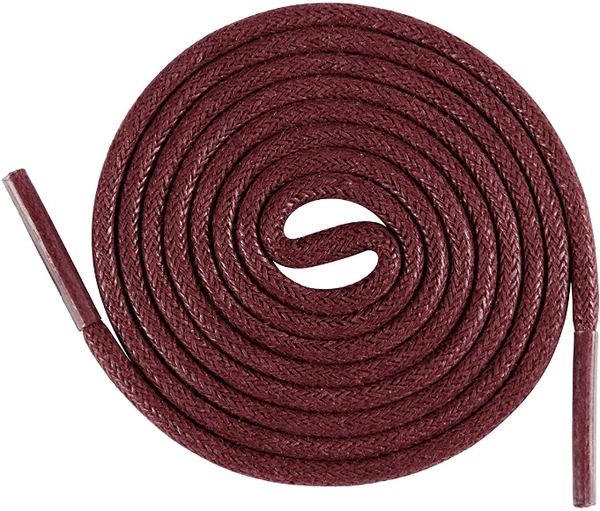GRAH SANGRAH® (2 Pair) Waxed Round Shoelaces Dress Shoes Boots Leather Shoe Laces for Formal Shoes  - 75 cm, Maroon